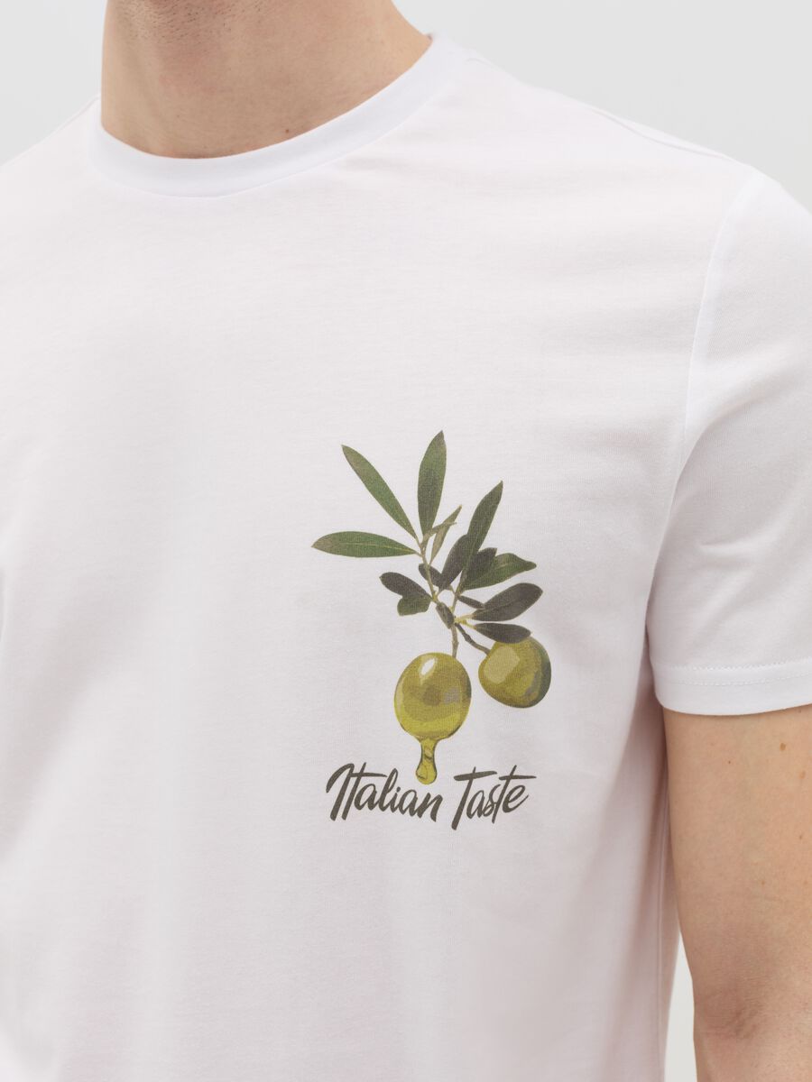 Cotton T-shirt with "Italian Taste" print_2