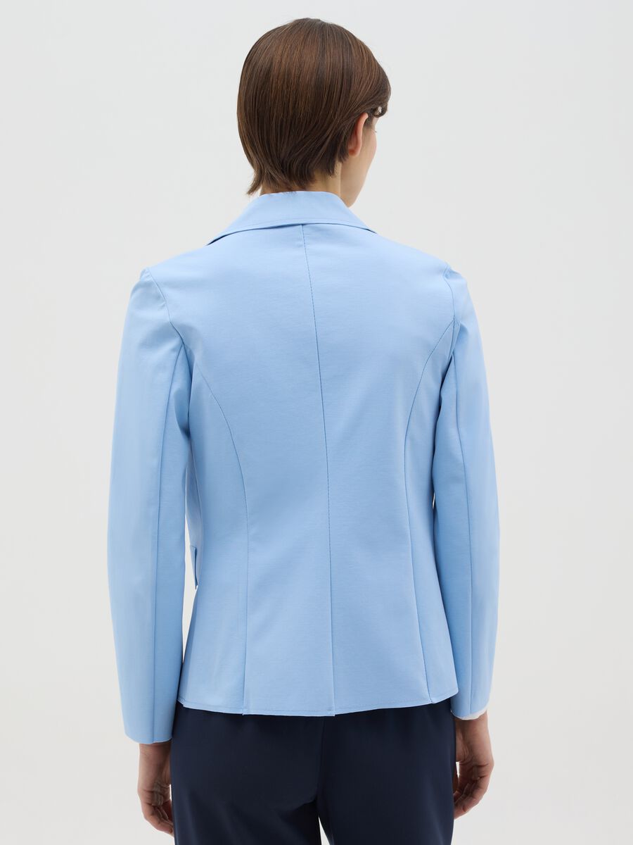 Light blue stretch single-breasted blazer_2