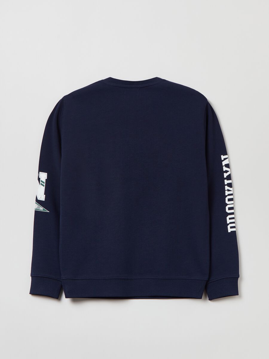Felpa in French Terry con stampa e patch_1