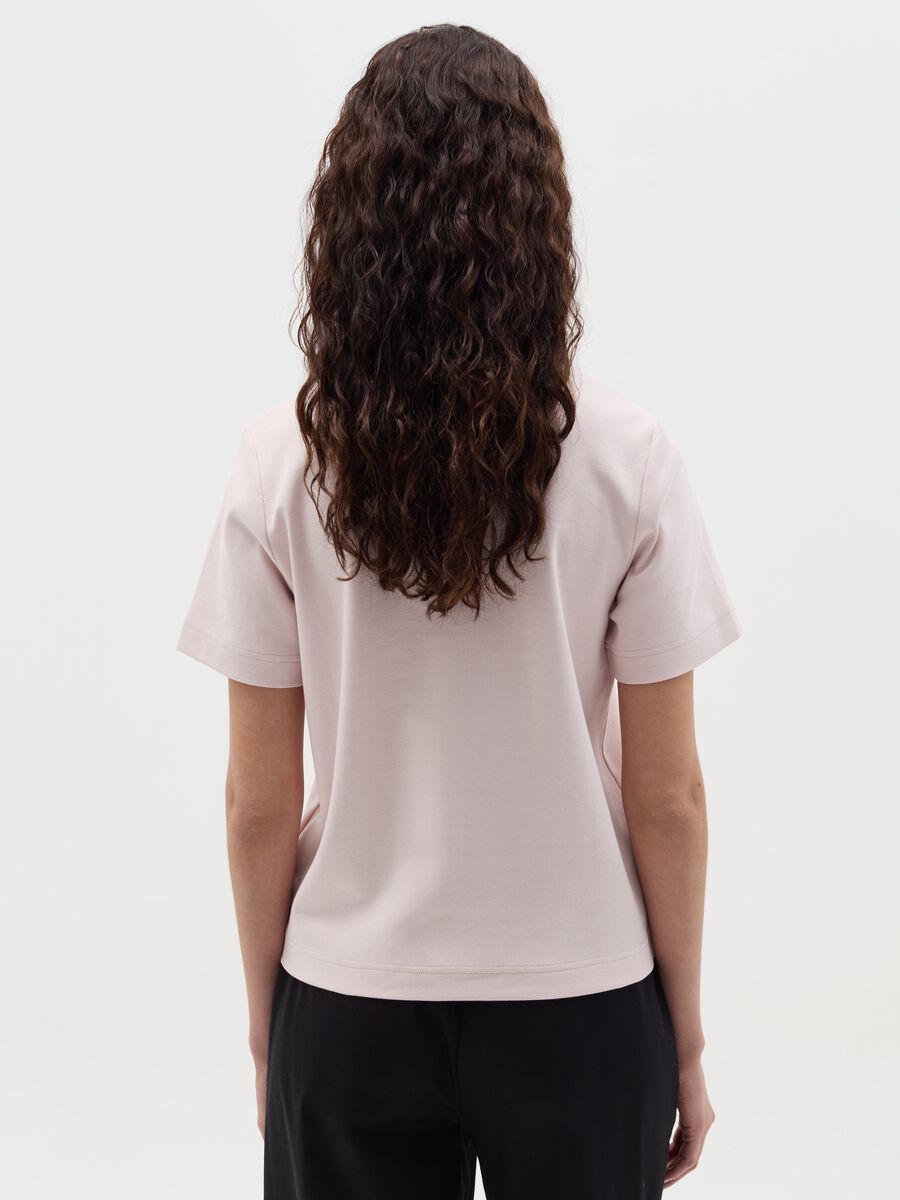 Solid colour T-shirt with round neck_3