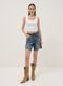 White stretch cotton tank top_1