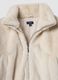 Beige padded jacket, regular fit, with zip_2