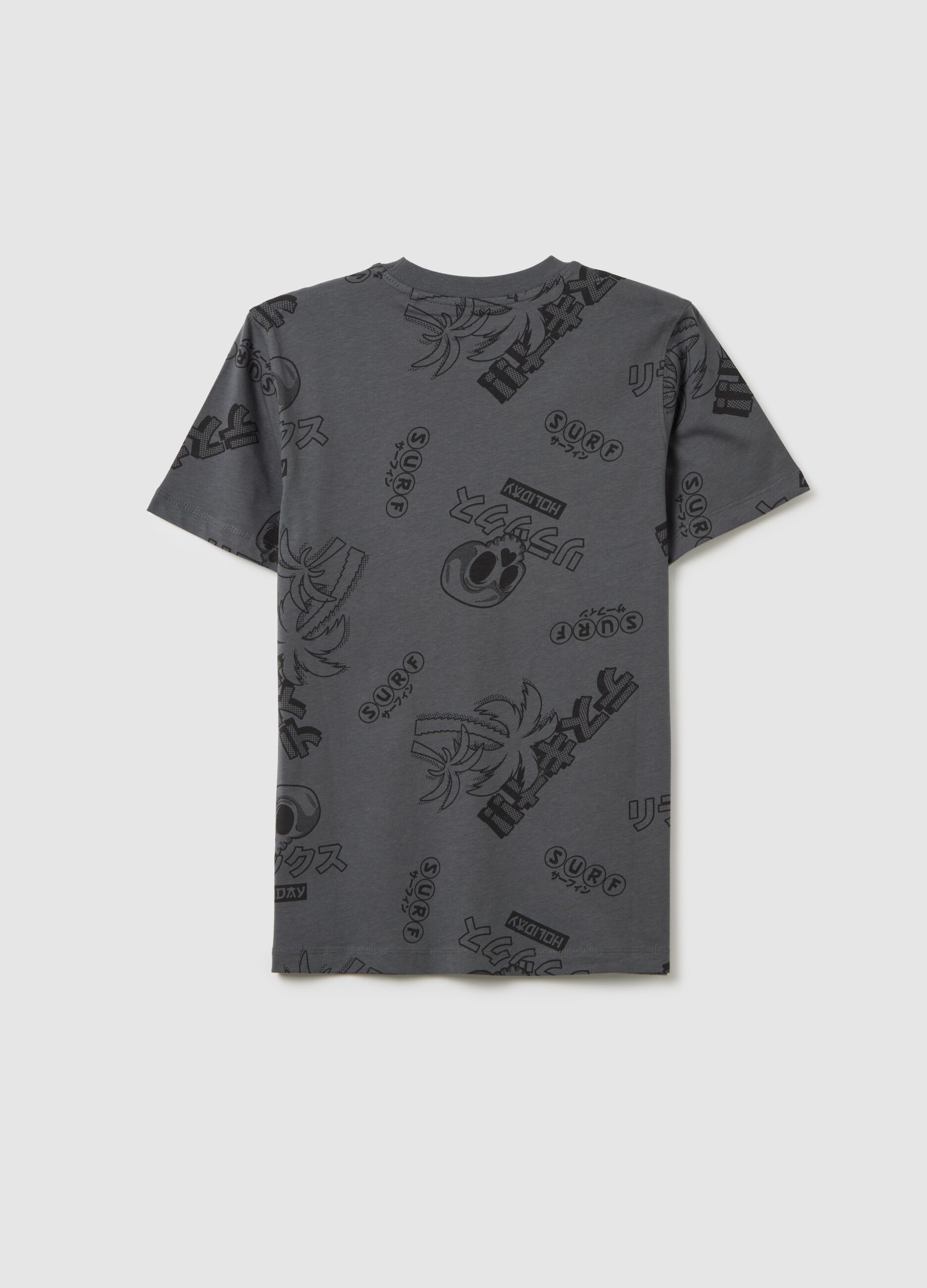 Boys' multicolour pure cotton regular fit t-shirt with print
