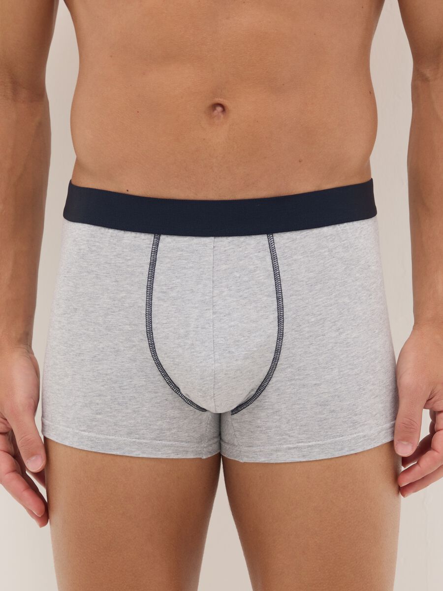 Multipack of multicolour cotton stretch regular fit boxers_1