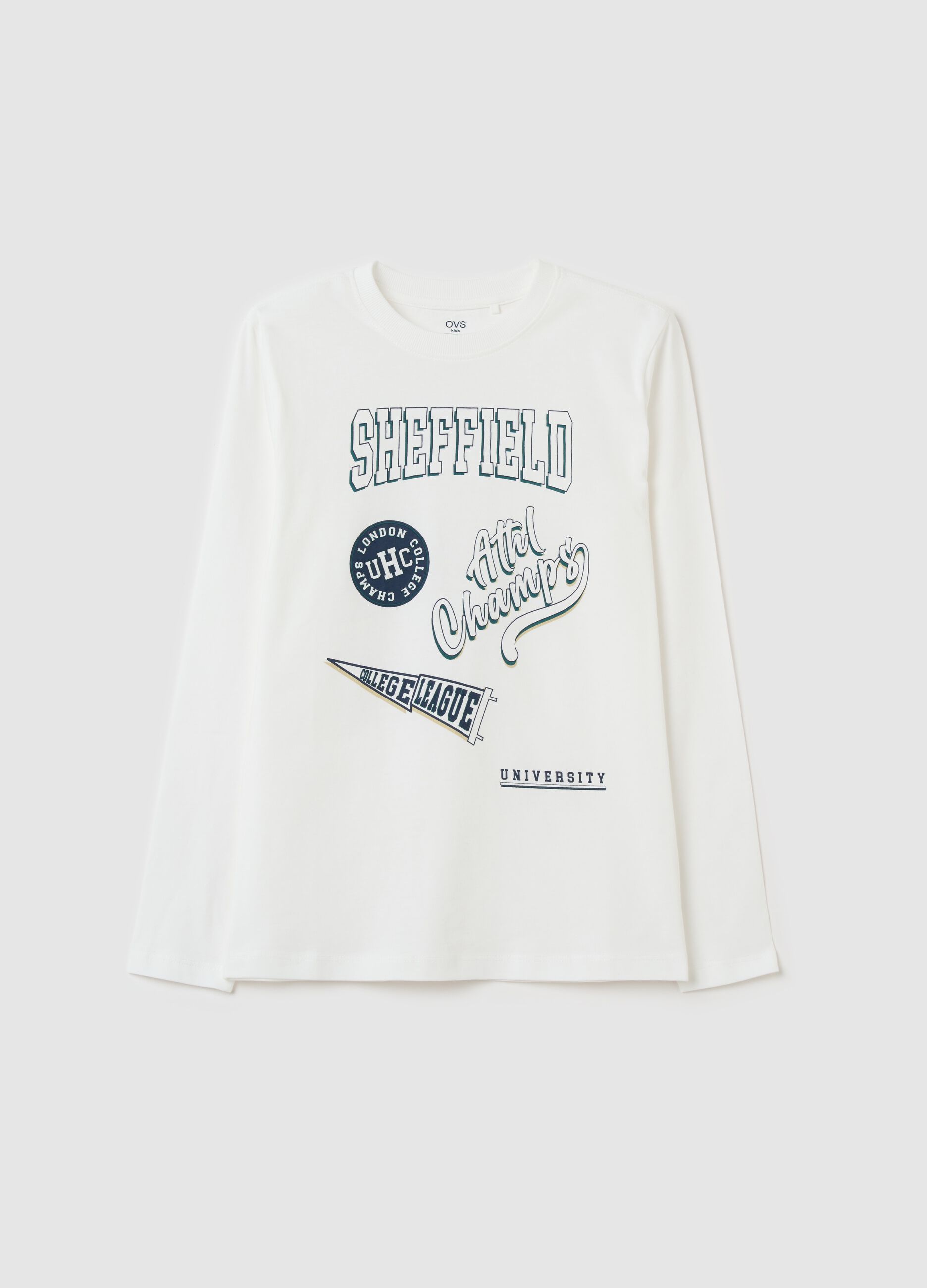 Long-sleeved T-shirt in cotton with print