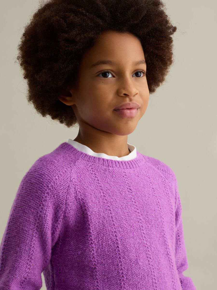 Pullover con trama pointelle_2