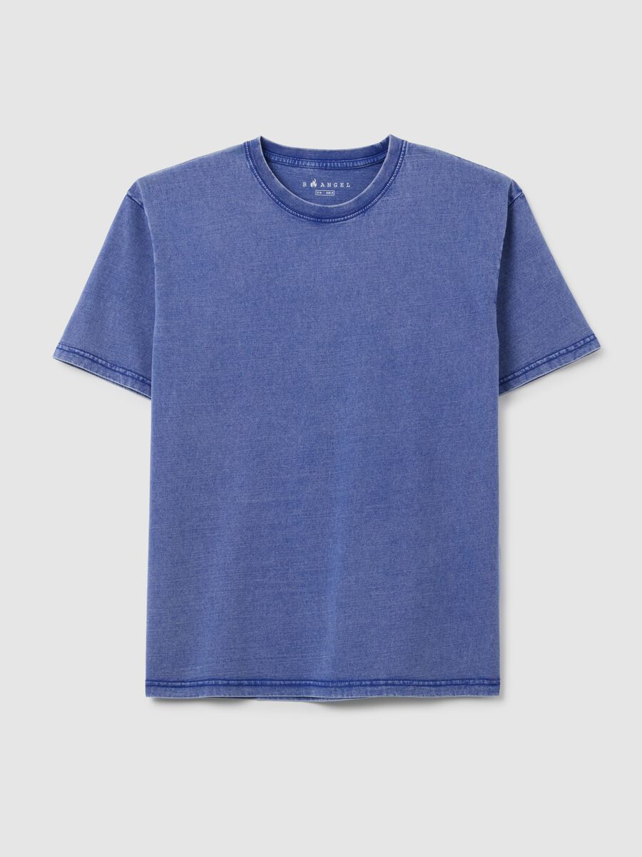 Pure cotton blue T-shirt regular fit_0