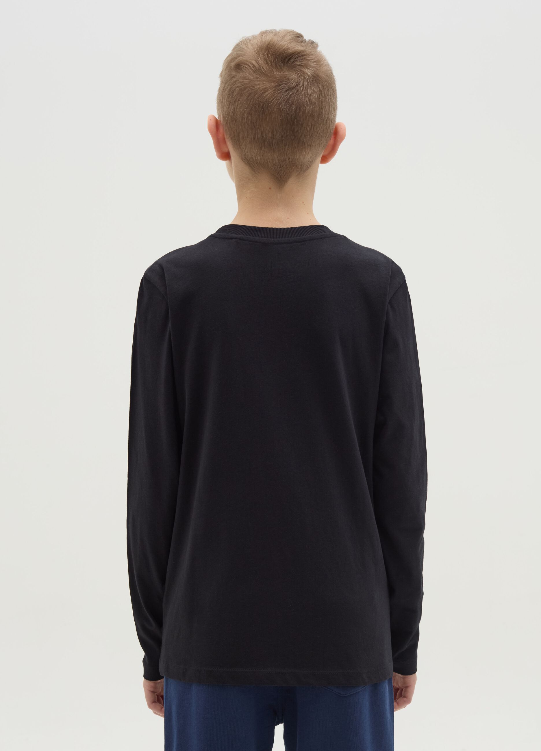 Long-sleeved T-shirt in organic cotton