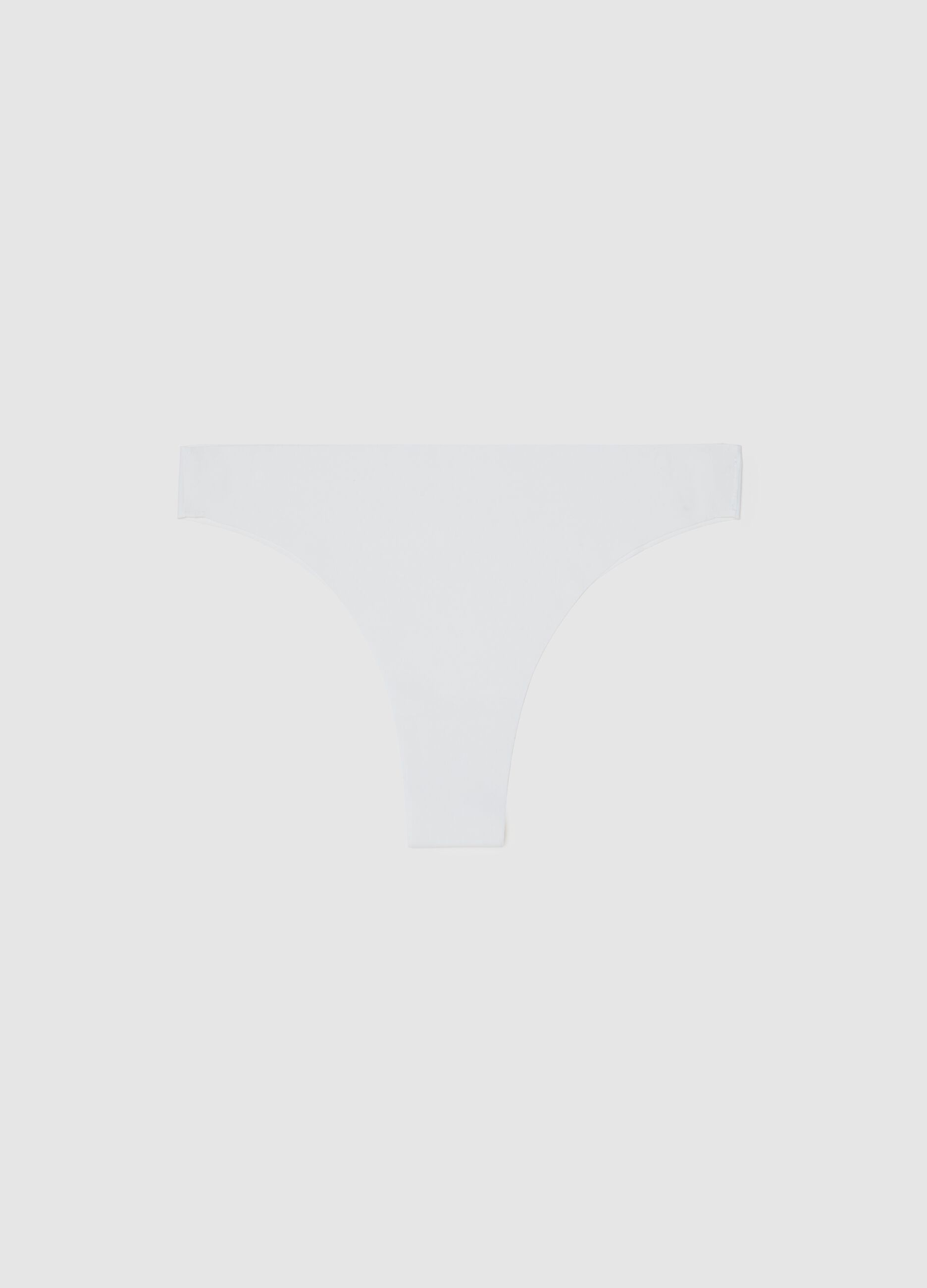 Regular fit white fabric briefs