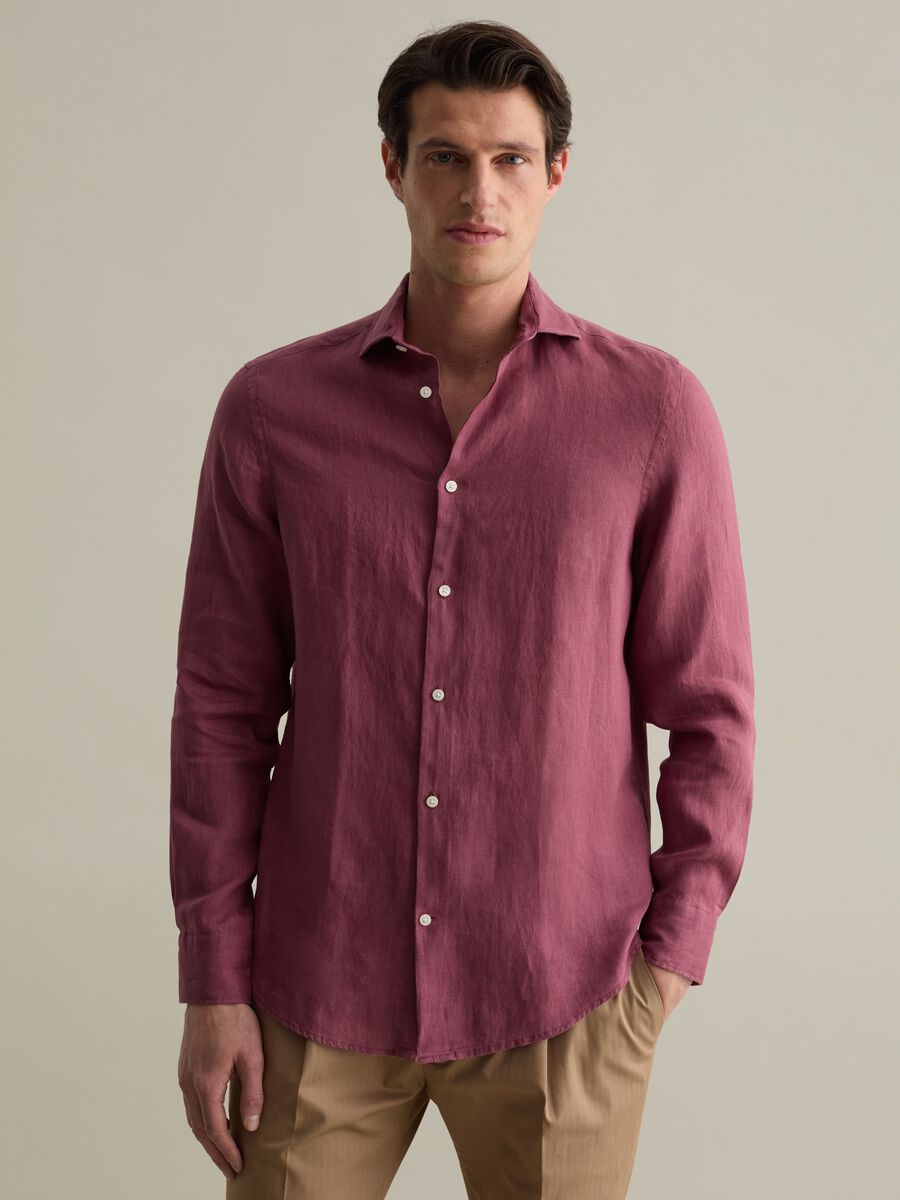 Regular-fit shirt in linen_0
