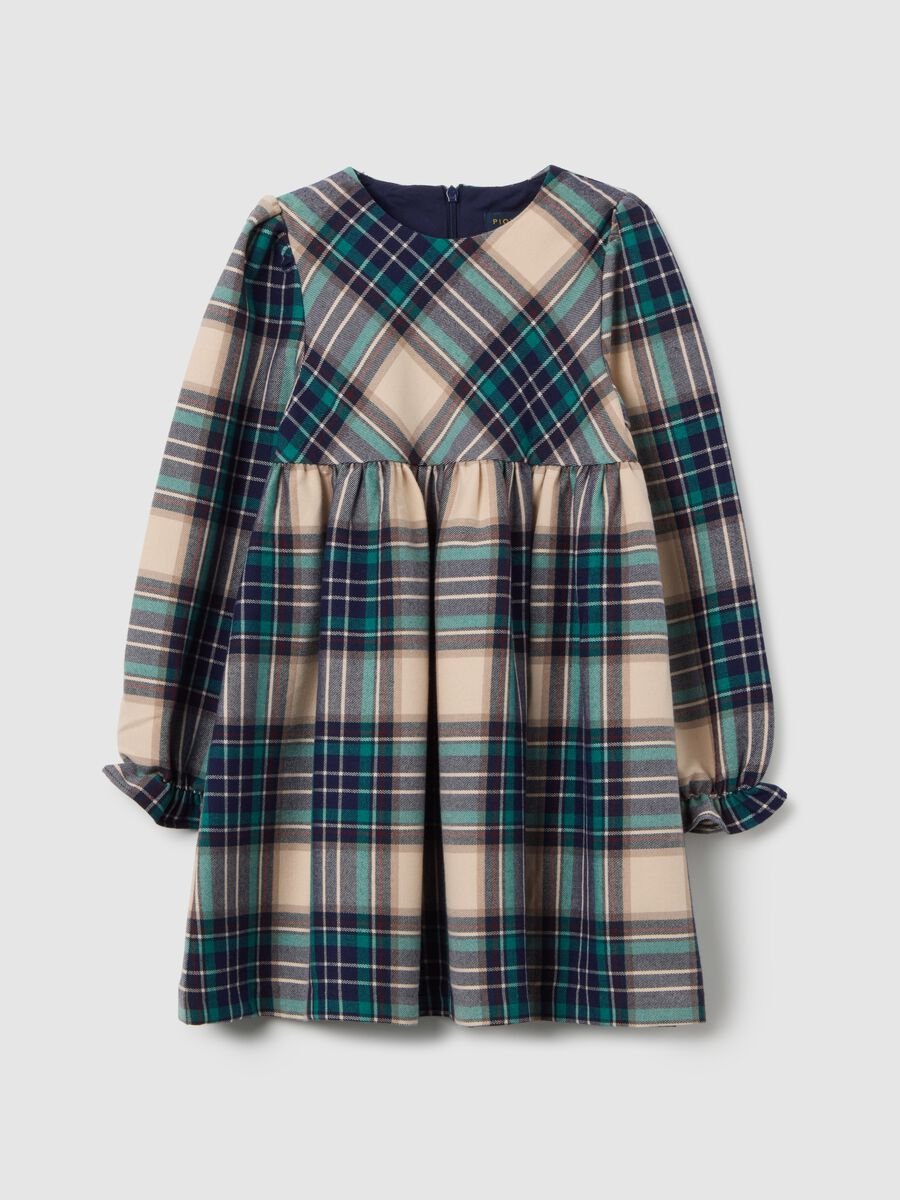 Abito a quadri multicolor da bambina in flanella regular fit_3