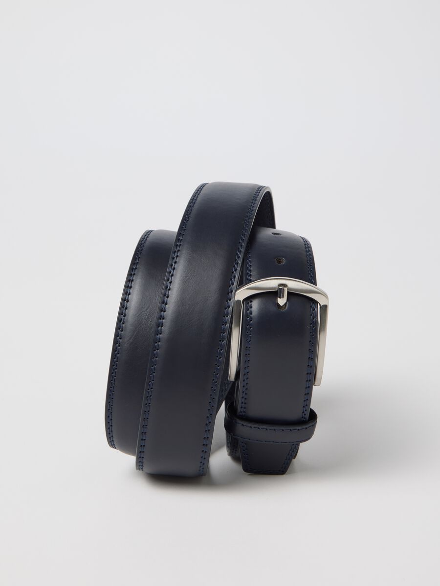 Blue belt with square buckle_2