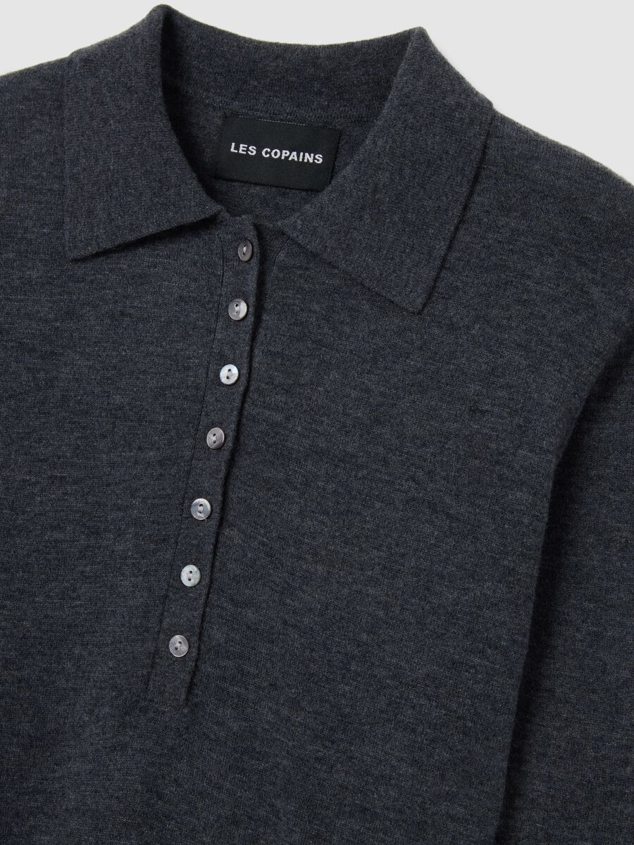 Grey Regular Fit Pure Wool Sweater_5