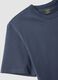 Blue pure cotton short sleeve regular fit T-shirt_5