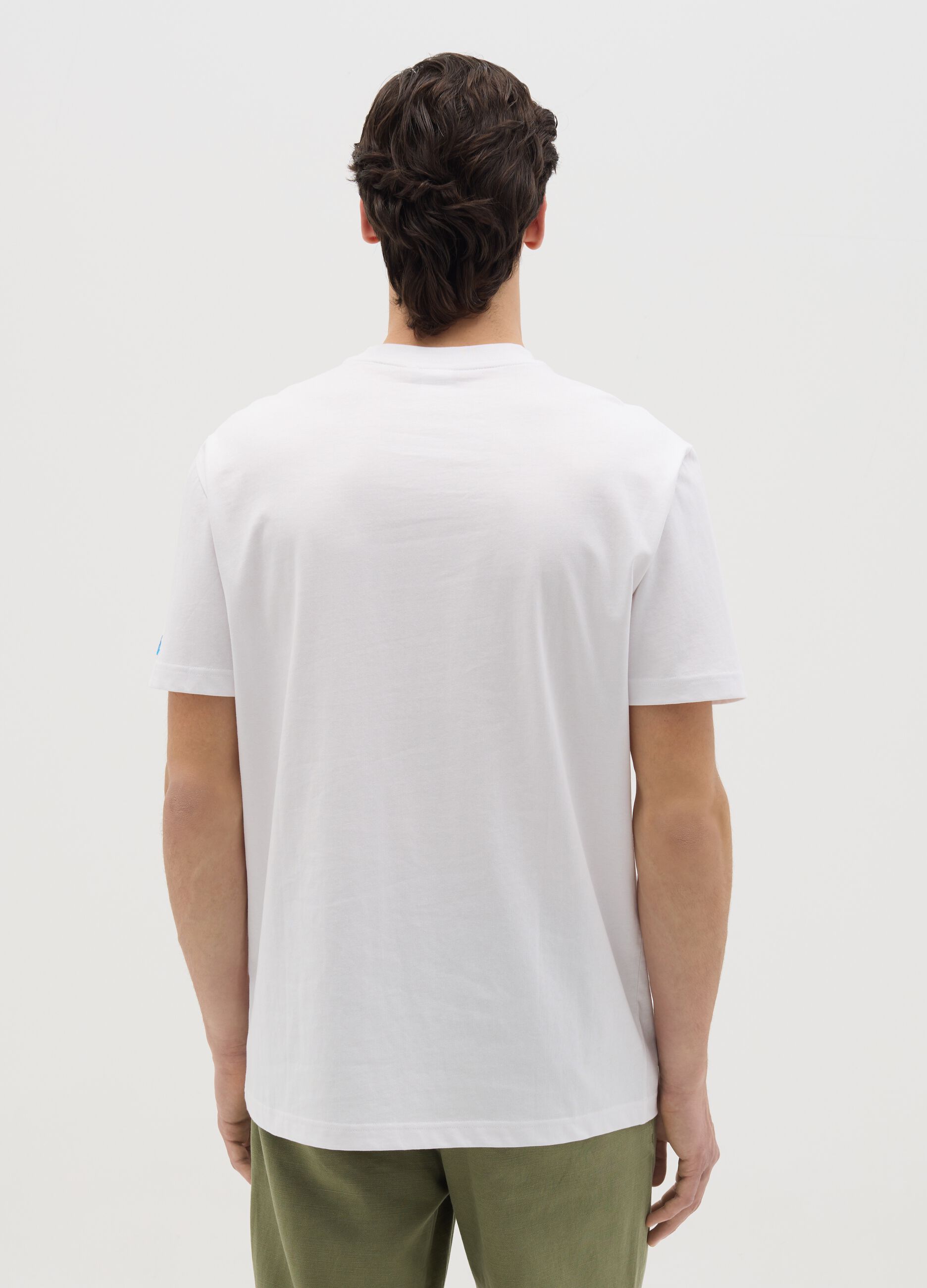 White T-shirt with Snoopy La Dolce Vita print