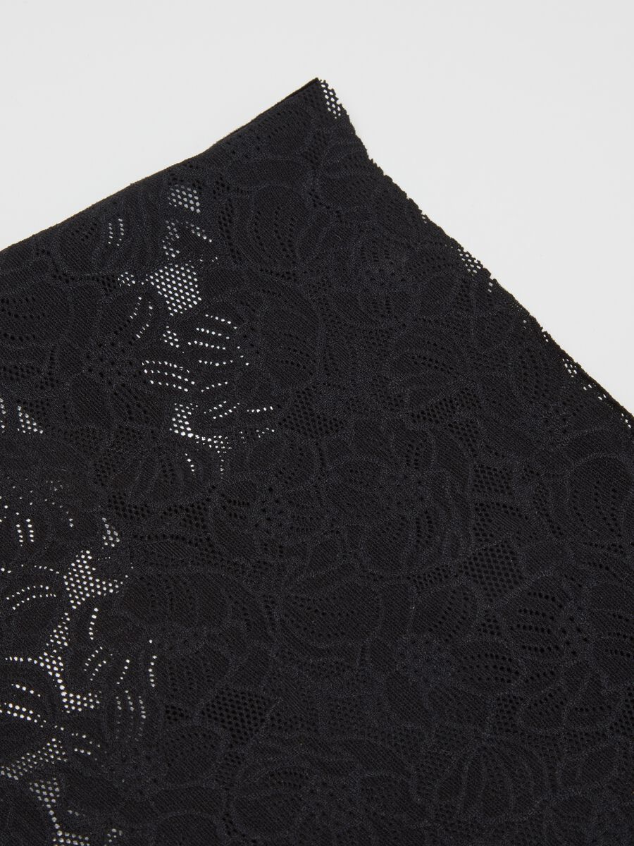 Black High-Waisted Stretch Lace Briefs_5