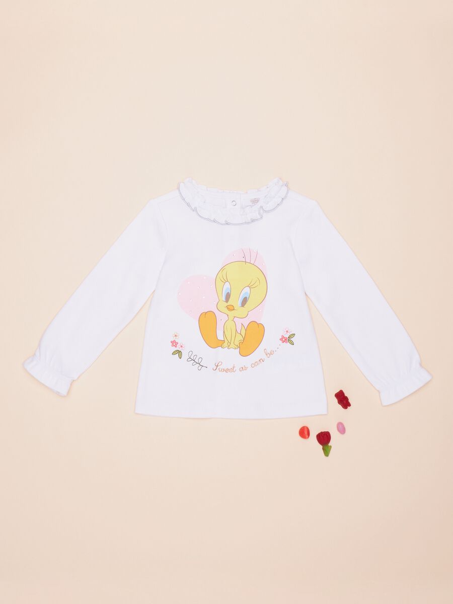 Maglietta in cotone con rouches_0