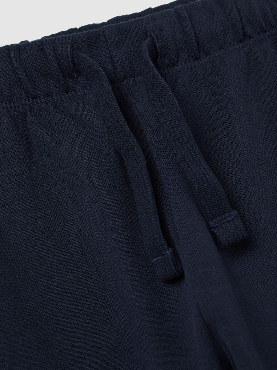 Children's blue pure cotton trousers regular fit_2