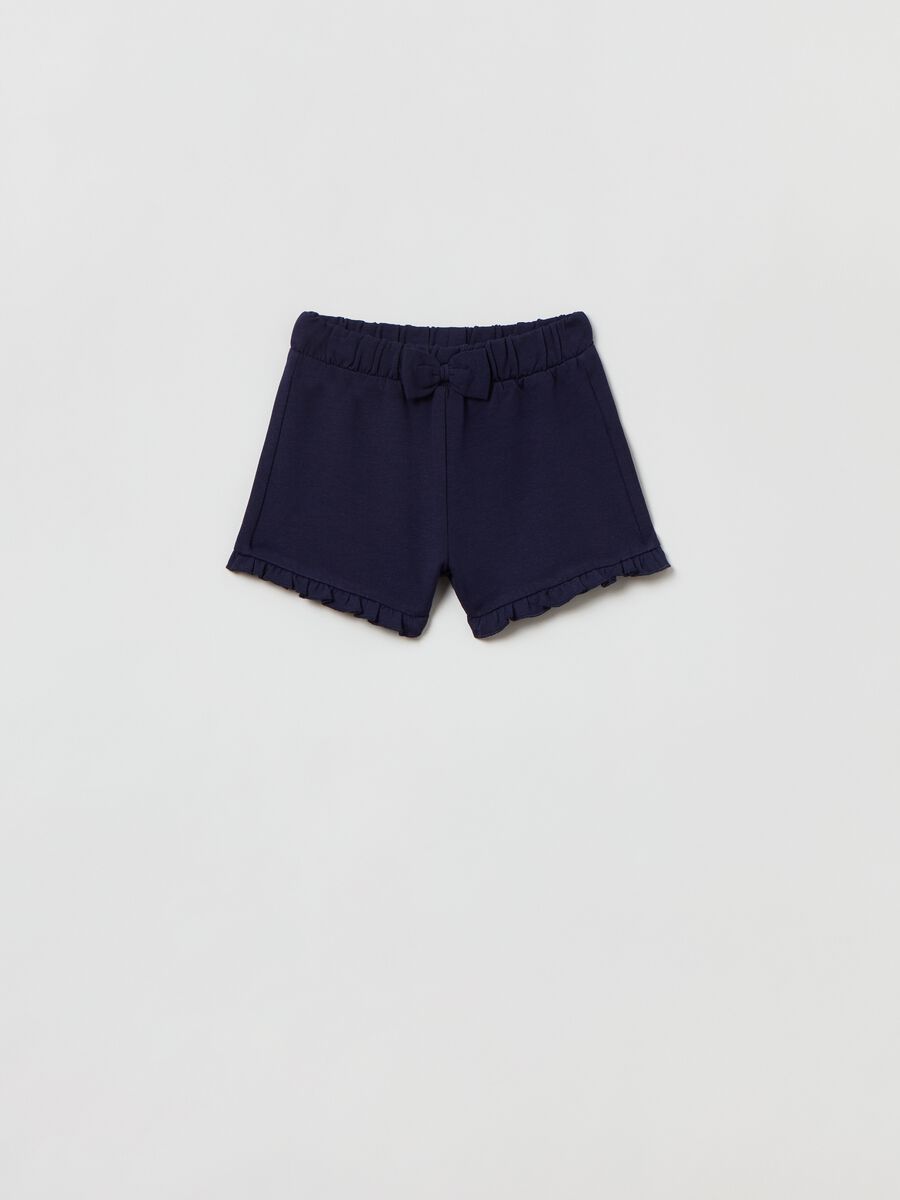Shorts in French Terry con fiocchetto_0