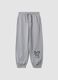 Grey pure cotton jogger trousers_0