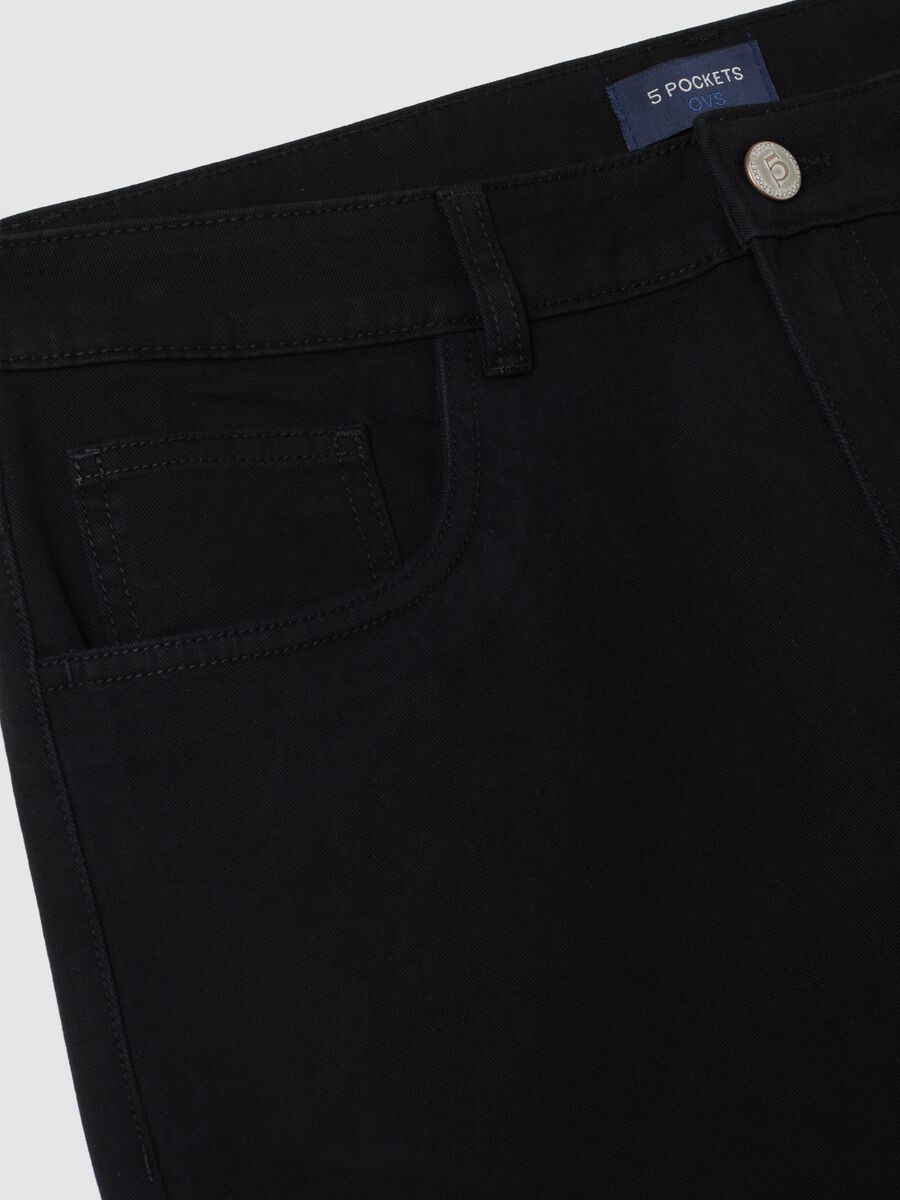 Black Regular Fit Pure Cotton Trousers_5