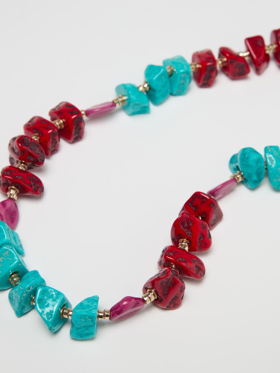Necklace with multicoloured stones_2