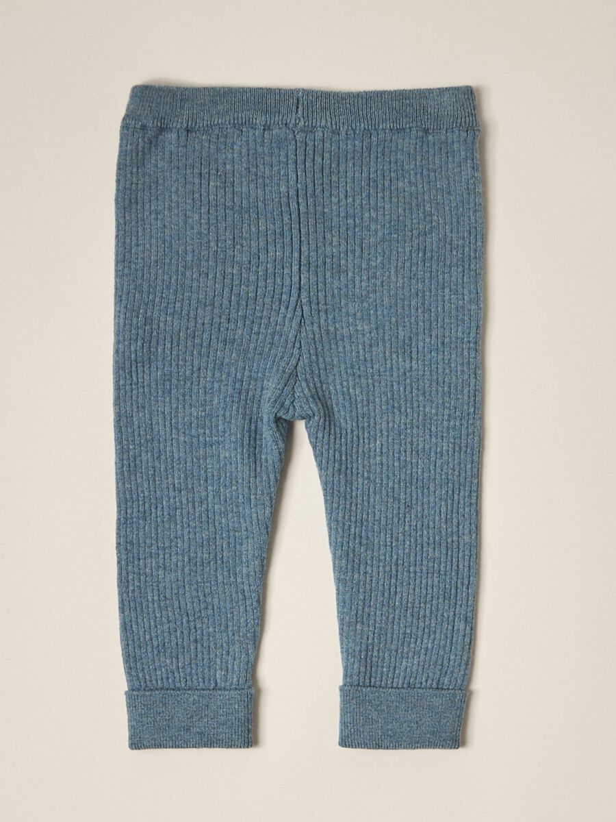 IANA newborn boy leggings in ribbed 100% cotton_1
