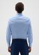 Slim fit light blue cotton blend shirt_1