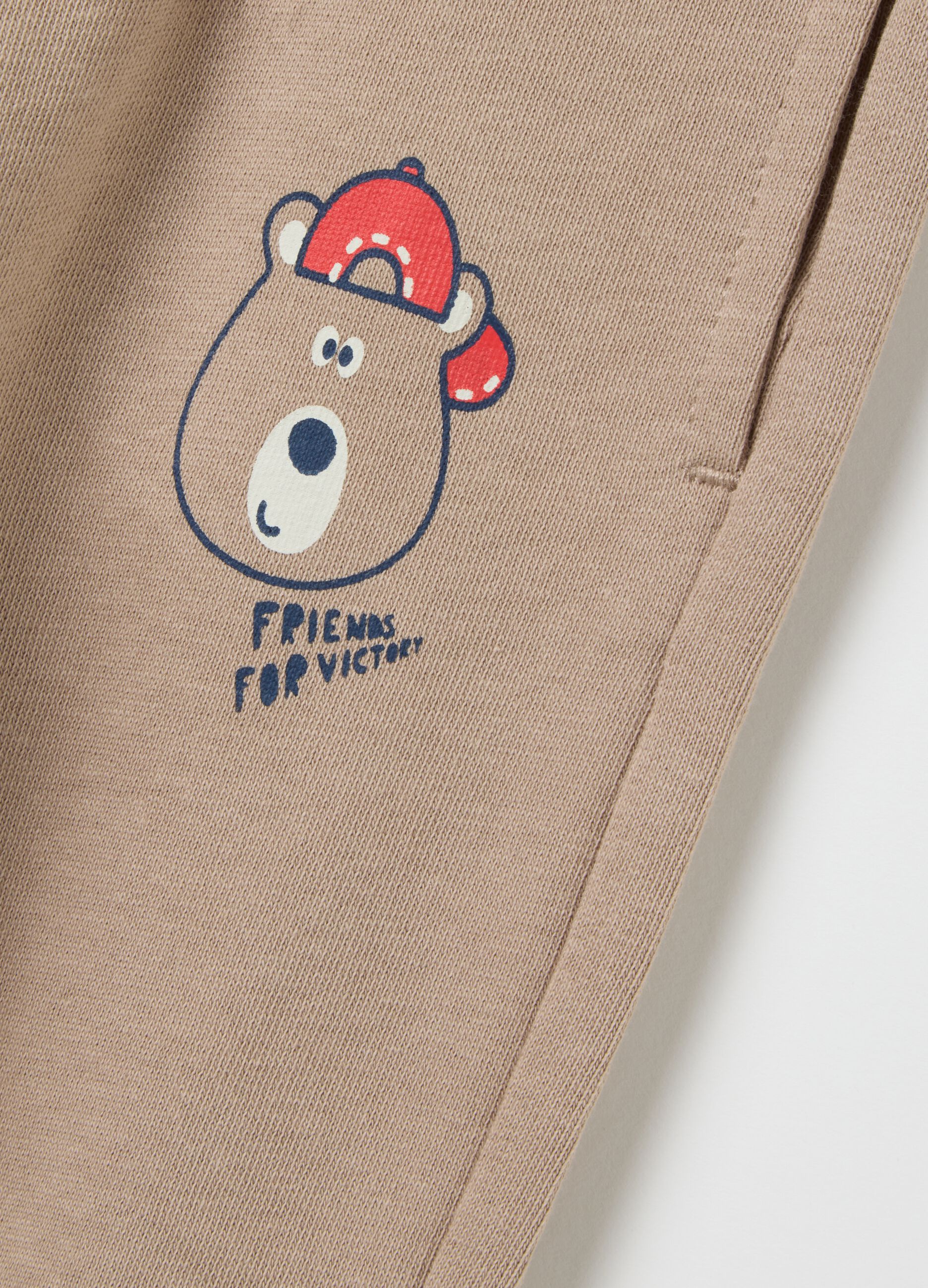 Children's trousers in pure cotton beige regular fit