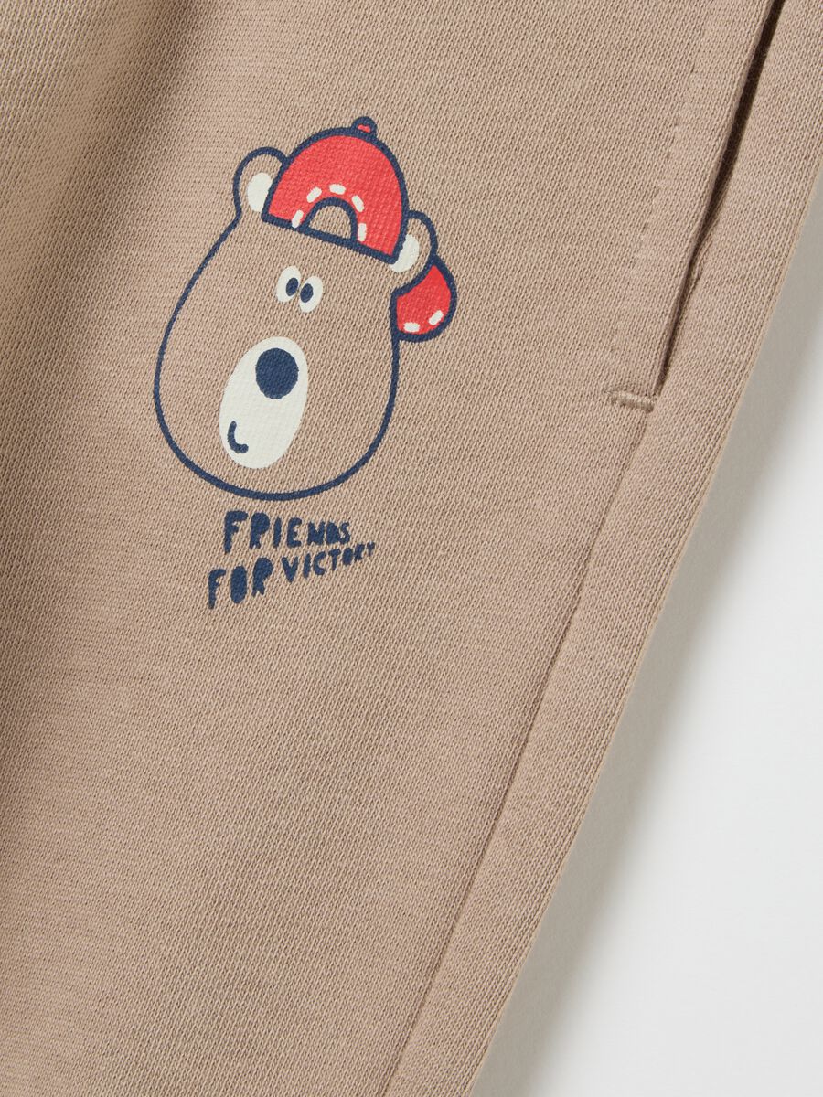 Children's trousers in pure cotton beige regular fit_3