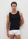 Men's black pure cotton vest_0