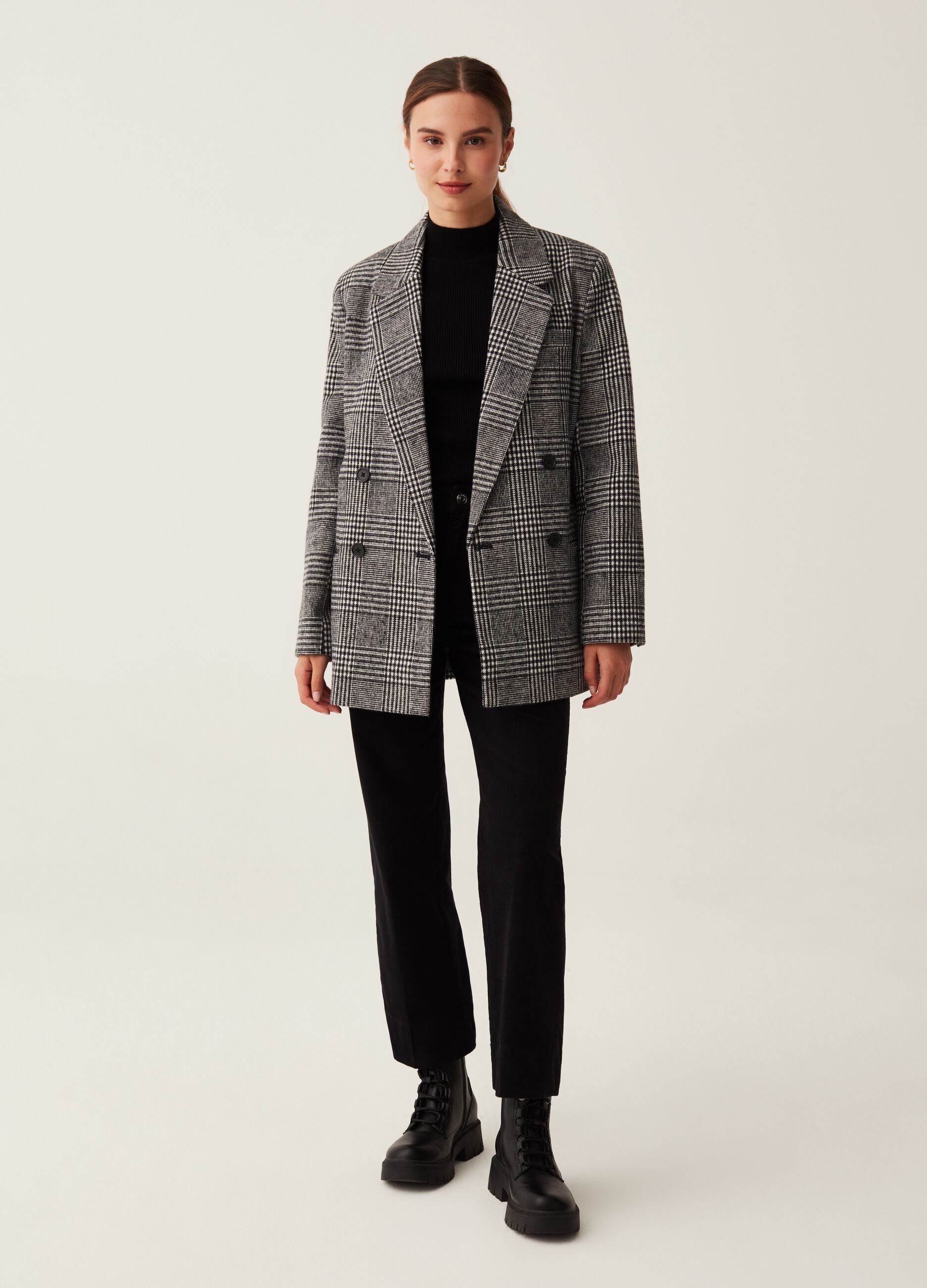 Pantaloni cropped flare fit in corduroy_0