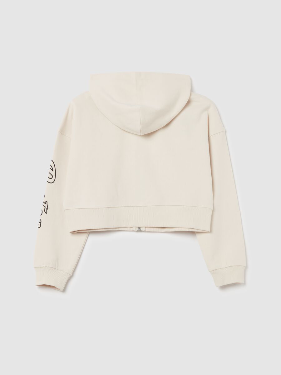 Cropped full-zip sweatshirt with "Boston State College" embroidery_4