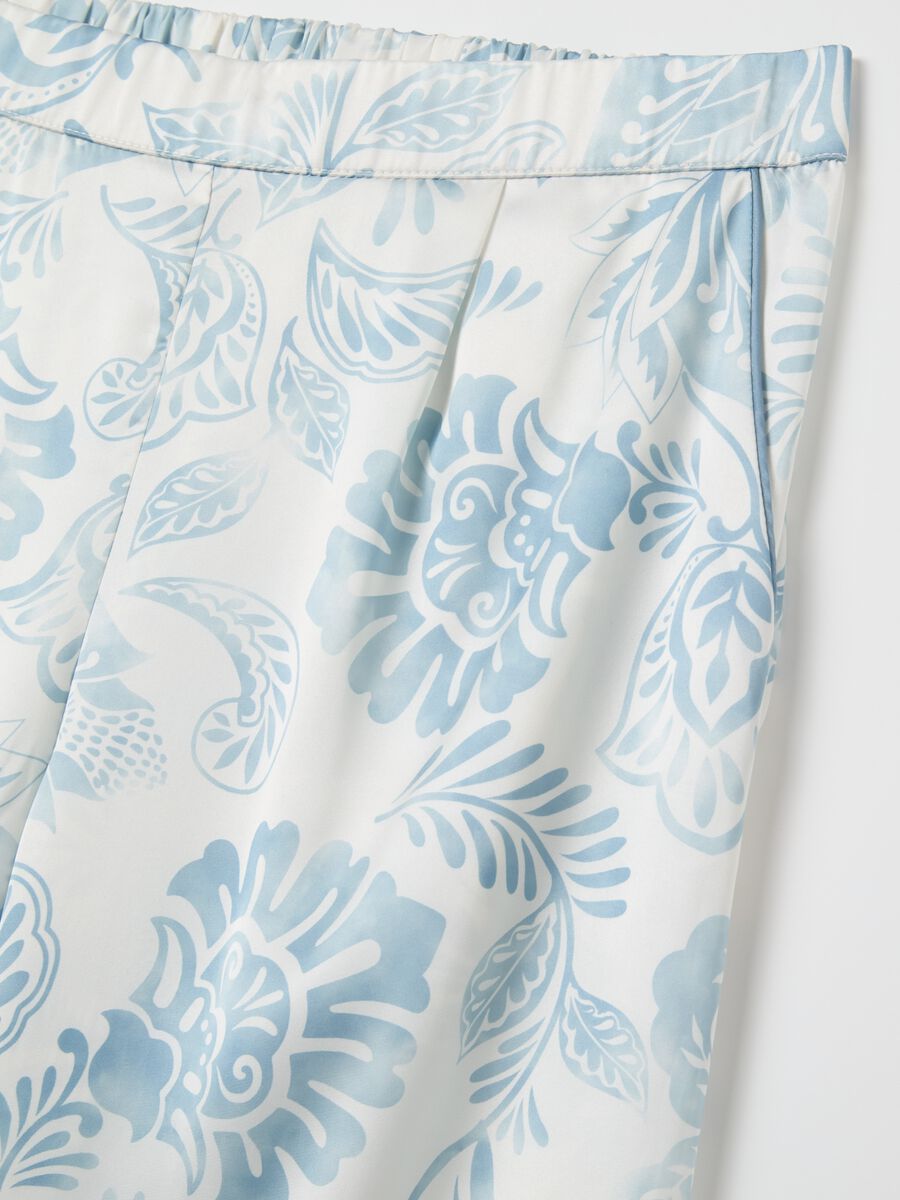 Pyjama trousers in floral satin_5