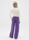 Girls' purple culottes in cotton blend with Lakers print_1