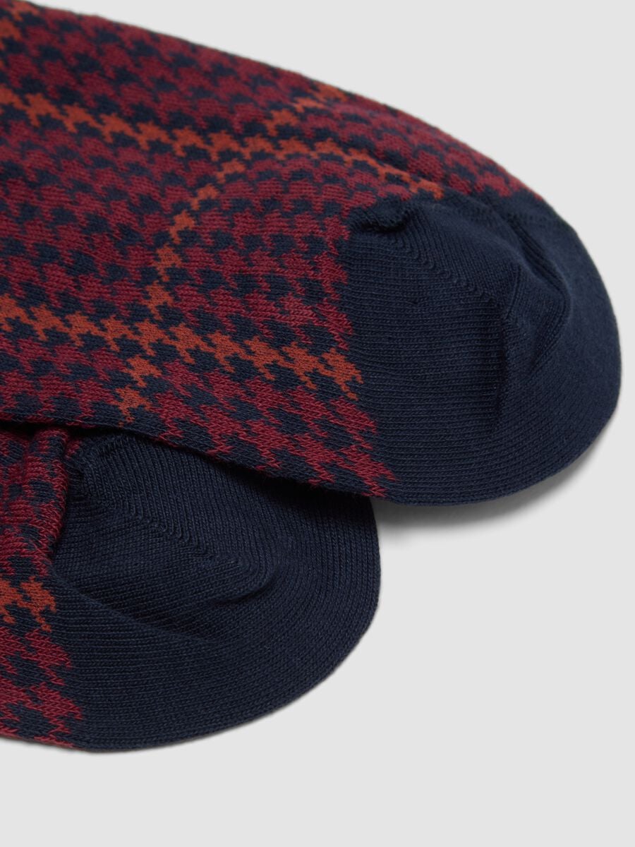 Calze lunghe blu navy in cotone elasticizzato_2