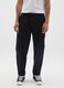 Black stretch fabric trousers_1