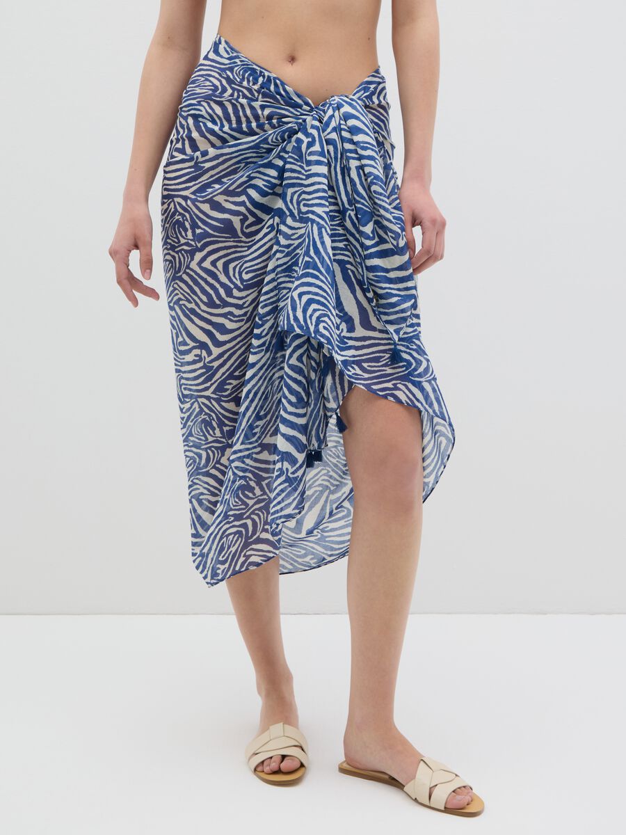 Animal Print Pareo in Pure Cotton_1