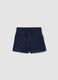 Girls&rsquo; blue 100% cotton shorts, regular fit_0