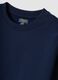 Felpa blu navy in puro cotone organico girocollo_2