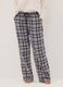 Multicolour checked pyjama trousers in pure organic cotton_1