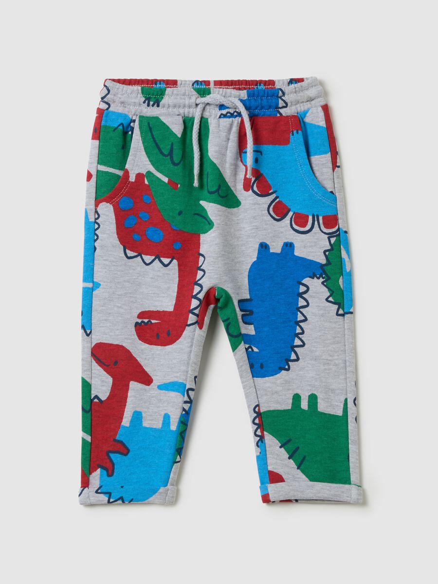 Joggers with all-over dinosaurs print_0