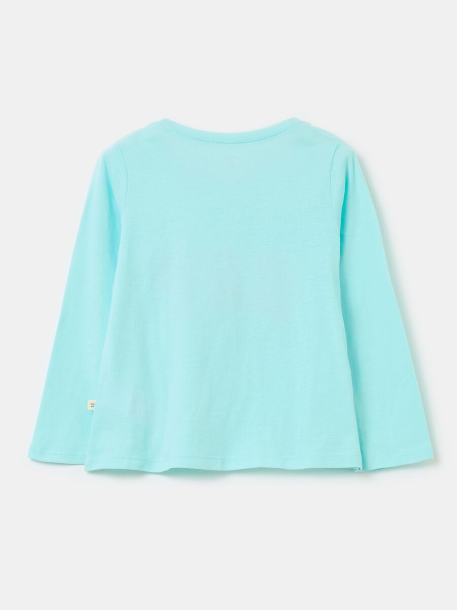 T-shirt with glitter print logo and long sleeves_1