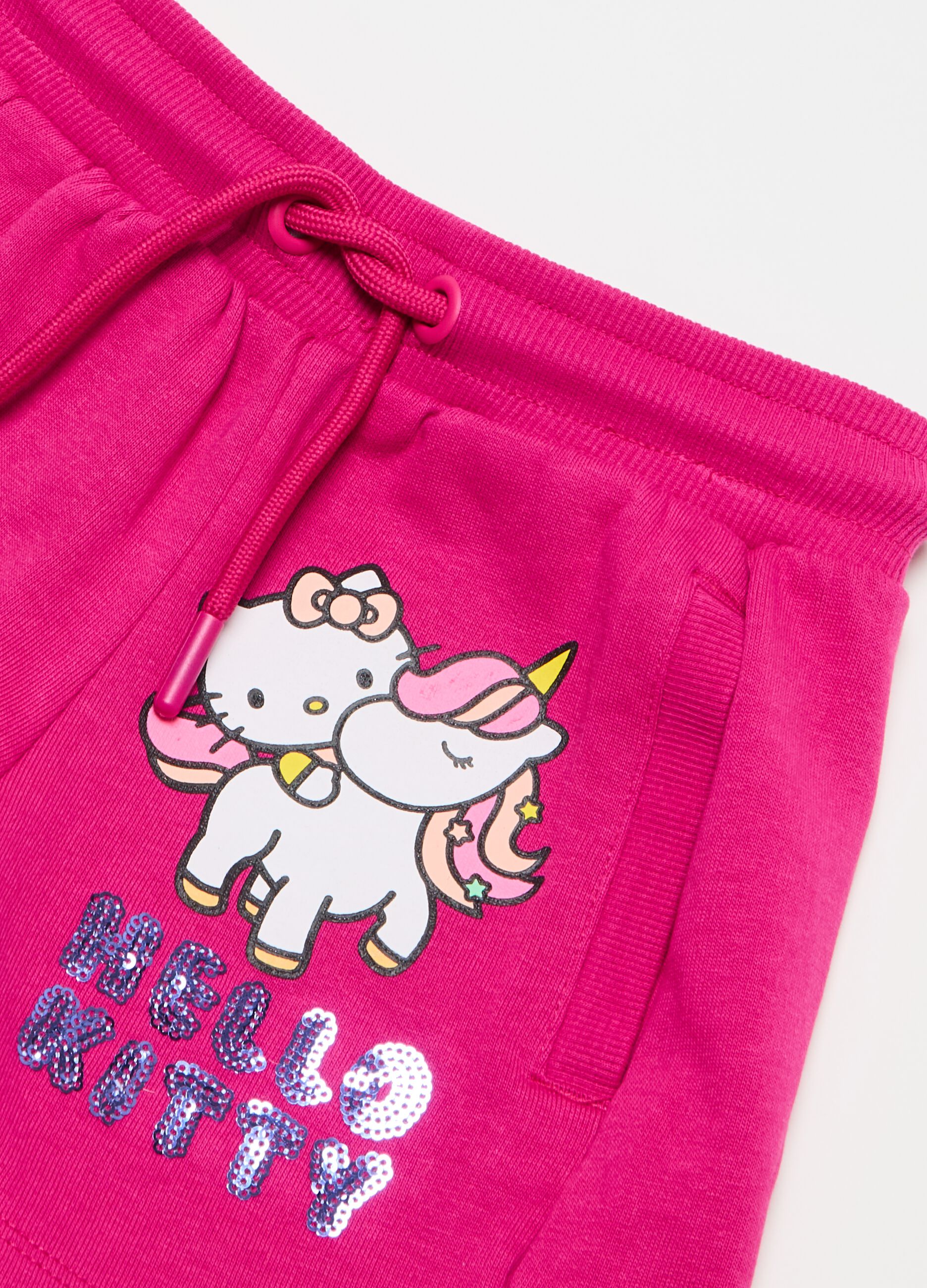 Shorts in felpa con stampa Hello Kitty