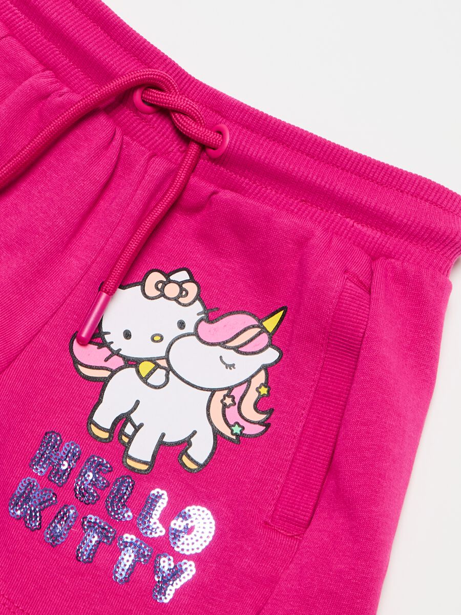 Shorts in felpa con stampa Hello Kitty_2