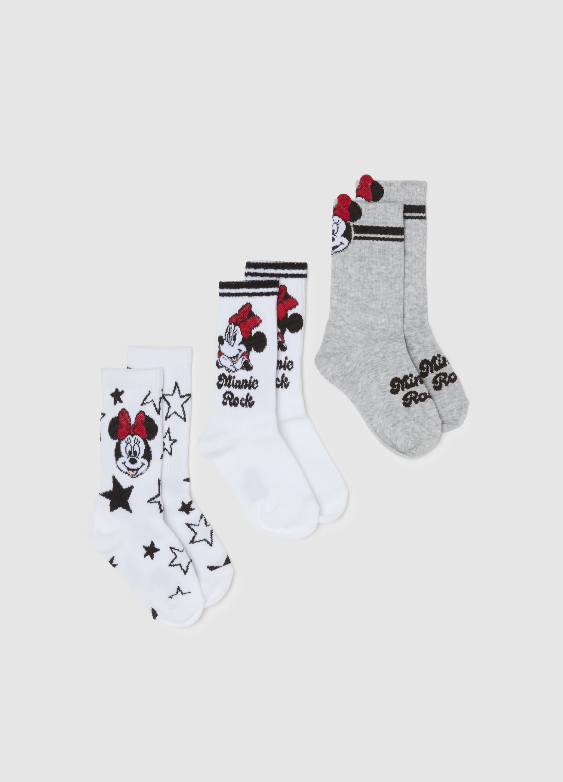 Tripack di calzini da bambina in misto cotone multicolor