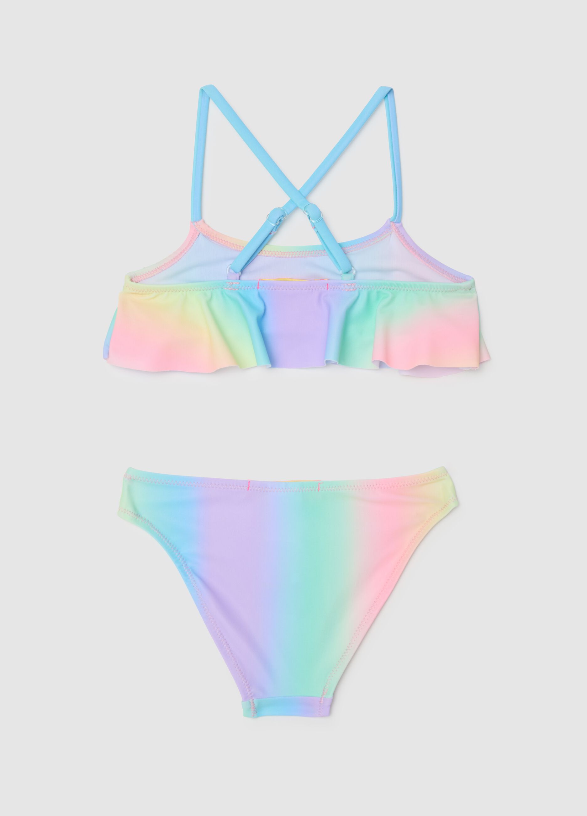 Girls' Multicolor Stretch Blend Bikini