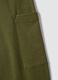 Green pure cotton relaxed cargo jogger trousers for boys_4