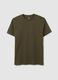 Green regular fit pure cotton T-shirt_4