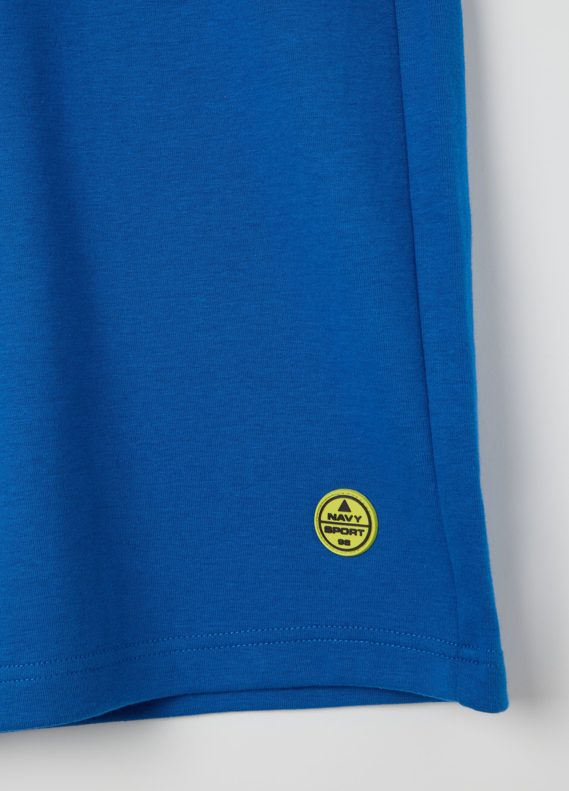 Cornflower blue Bermuda joggers with logo